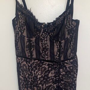 Urban Outfitters Black Lace Asymmetrical Dress